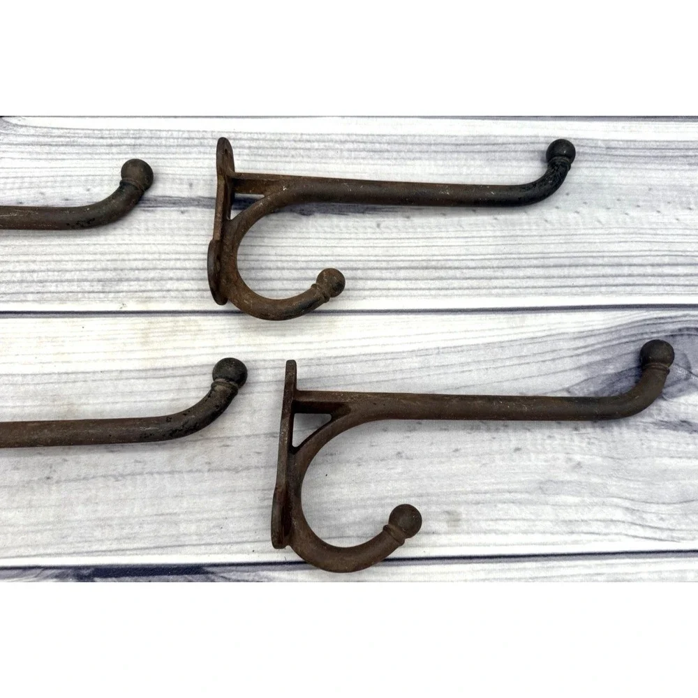 LOT OF 4 ANTIQUE SALVAGED VERY LARGE HEAVY DUTY  10